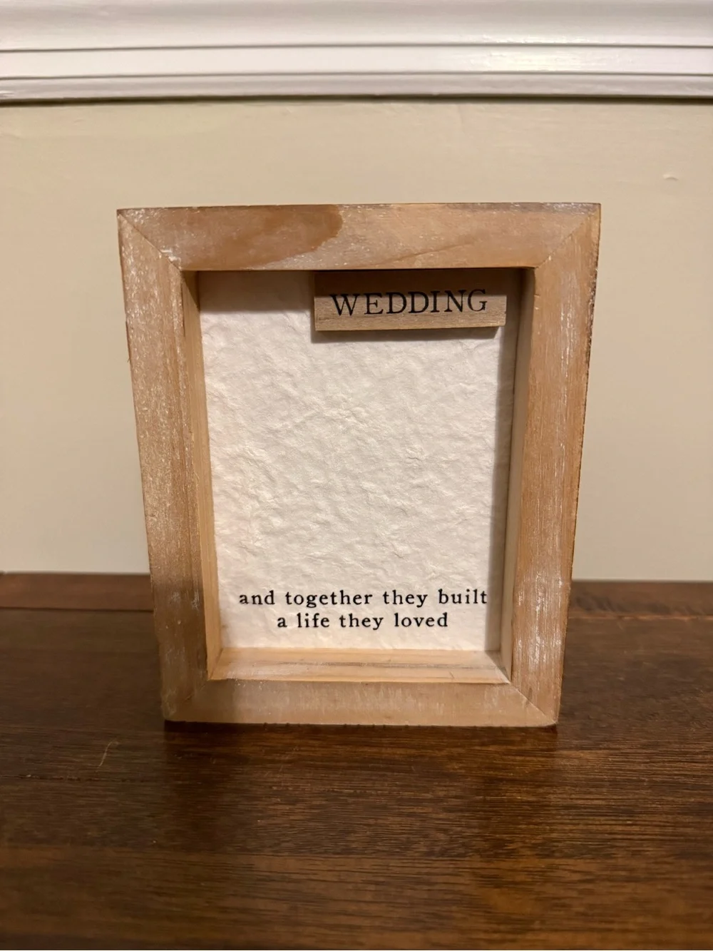 Mud Pie Wedding Magnet Wood Frame - 